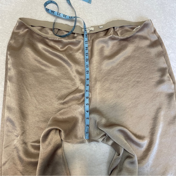 Vince Tan Oat Wide Leg Satin Professional Workwear Pant Women's Plus 22 - Picture 9 of 16